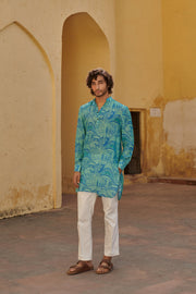 Rampuria Haveli Seagreen Ganganagery Kurta