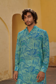 Rampuria Haveli Seagreen Ganganagery Kurta