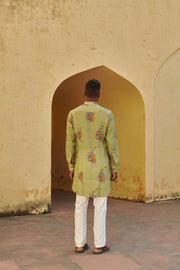 Fern Floral Green Ganganagery Kurta