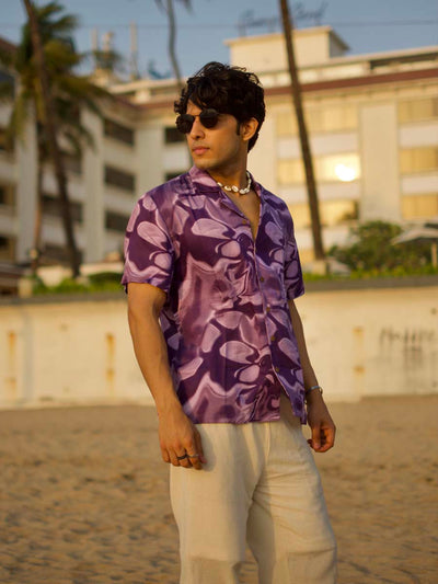 Electric Mirage Flow Relaxed Fit Cuban Collar Shirt