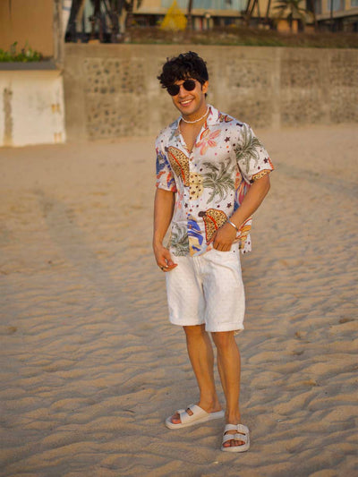 Tropical Euphoria Relaxed Fit Cuban Collar Shirt