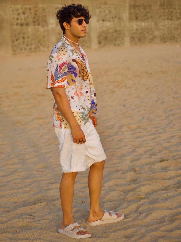 Tropical Euphoria Relaxed Fit Cuban Collar Shirt