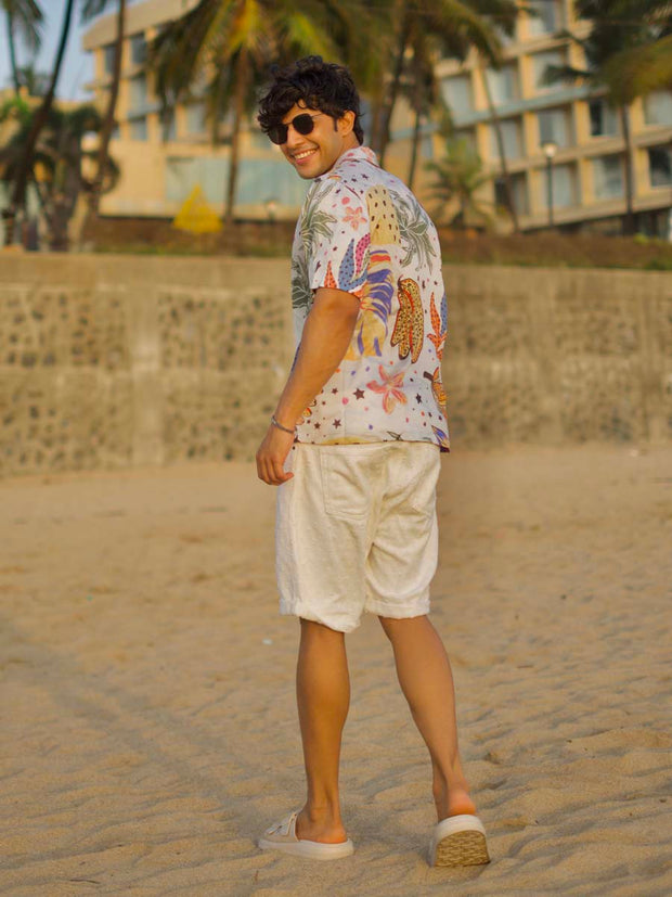 Tropical Euphoria Relaxed Fit Cuban Collar Shirt