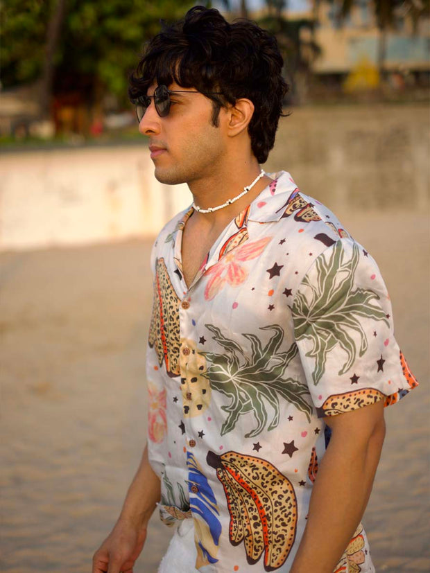 Tropical Euphoria Relaxed Fit Cuban Collar Shirt