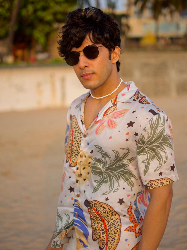 Tropical Euphoria Relaxed Fit Cuban Collar Shirt