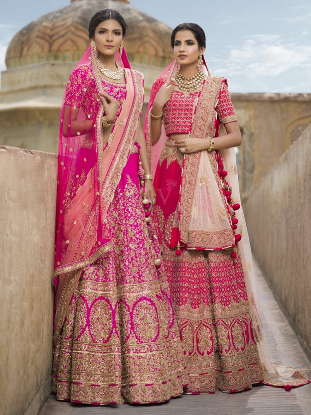 Pink Zardosi Bridal Lehenga