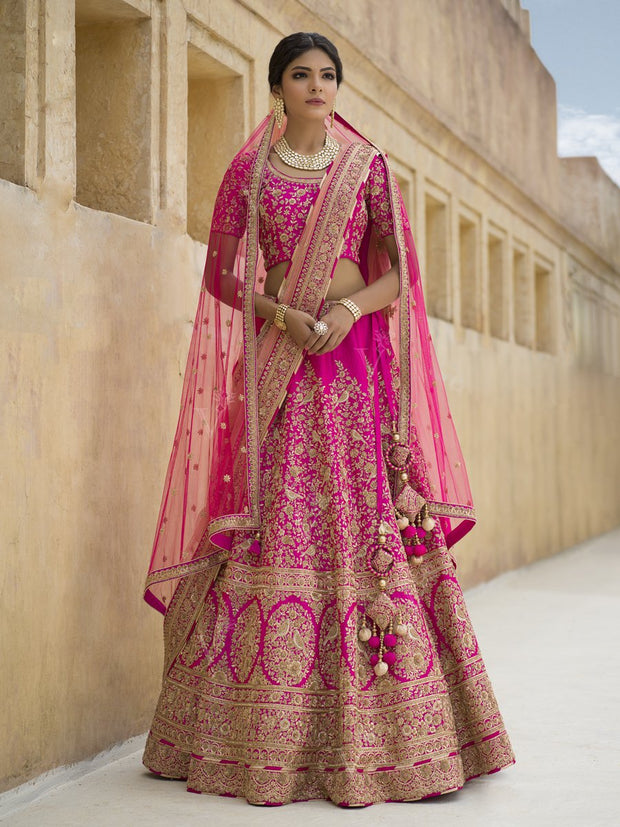 Pink Zardosi Bridal Lehenga