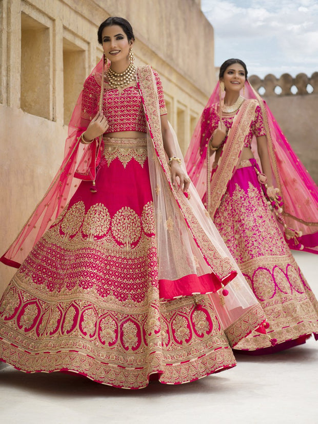 Pink Zardosi Bridal Lehenga