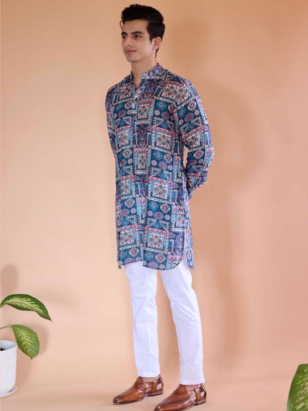 Blue Kai Ganganagery Kurta