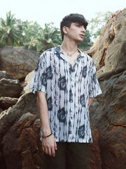 Khajuraho White Oversize Shirt For Men