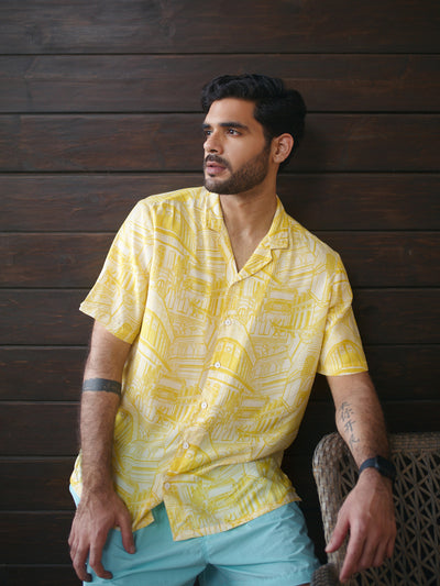 Rampuria Haveli Yellow Oversize Shirt