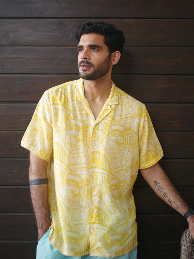 Rampuria Haveli Yellow Oversize Shirt