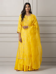 Yellow Embroidered Suit Set- Mogra Look 14