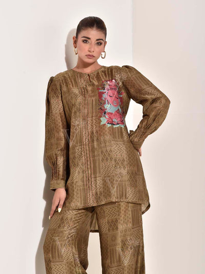 Olive Green Vasansi Silk Co-ord set