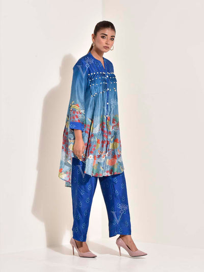 Blue Vasansi Silk Co-ord set