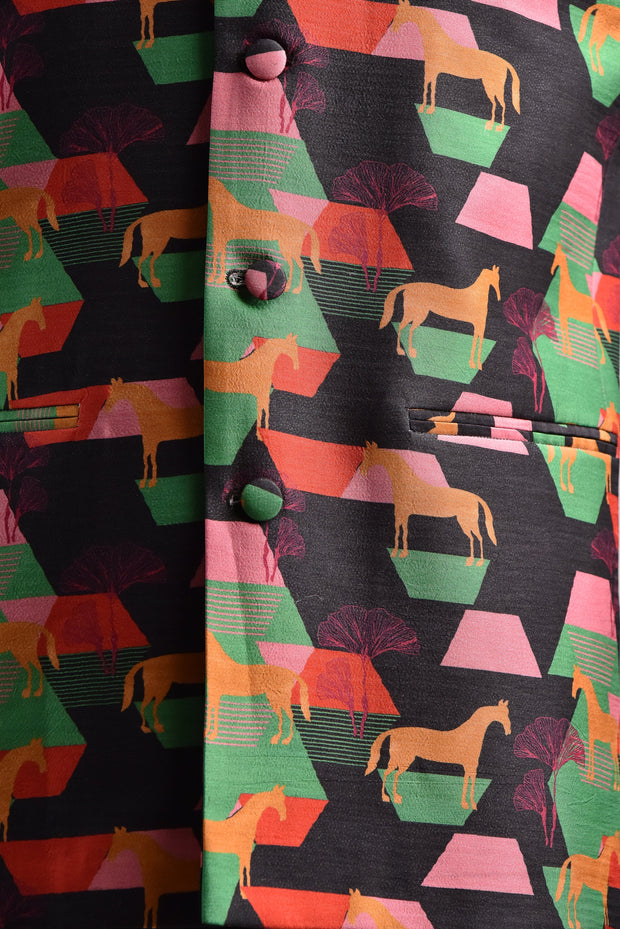 Juego Horse Black - Russian Silk - Bandi