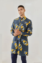 Salmon Blue Ganganagery Kurta