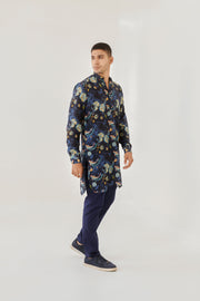 Seawhale Flame Blue Ganganagery Kurta