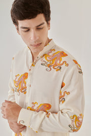 Octopus Vulgaris White Ganganagery Kurta