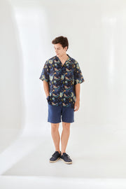 Seawhale Flame Blue Over Size Shirt