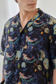 Seawhale Flame Blue Over Size Shirt