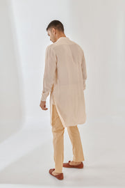 Beige Ganganagery Kurta For Men