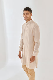 Beige Ganganagery Kurta For Men