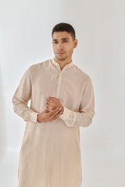 Beige Ganganagery Kurta For Men