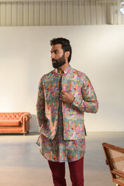 Versace Home - Russian Silk- Kurta Bandi Set For Men