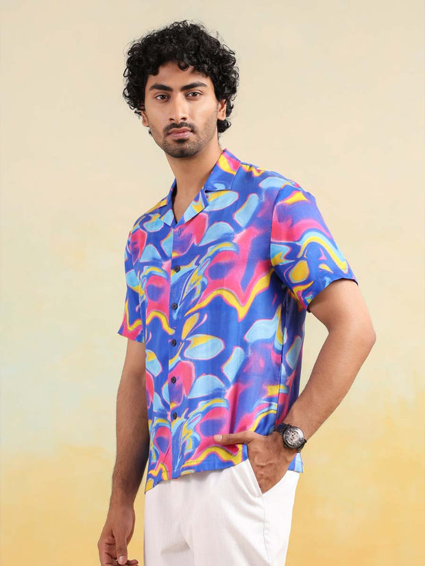Mirage Flow Relaxed Fit Cuban Collar Shirt