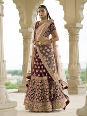 Maroon Bridal Lehenga