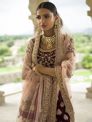 Maroon Bridal Lehenga