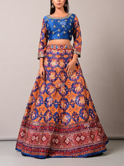 Blue Patola Lehenga Set