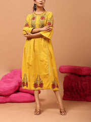 Mustard Cotton Dress