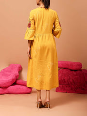 Mustard Cotton Dress