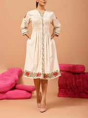 Beige Cotton Dress