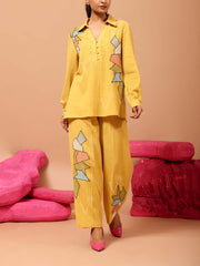 DD35, MTO, RK, Yellow , cotton , summer , monsoon24 , cotton co-ord set , co-ord set