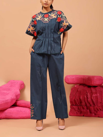 DD35, MTO, RK, Blue , teal blue, cotton , summer , monsoon24 , cotton co-ord set , co-ord set