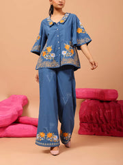 DD35, MTO, RK, Blue , cotton , summer , monsoon24 , cotton co-ord set , co-ord set