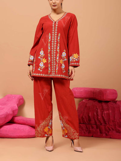 DD35, MTO, RK, Red , cotton , summer , monsoon24 , cotton co-ord set , co-ord set