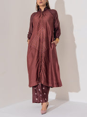 Brown Vasansi Silk Co-Ord Set