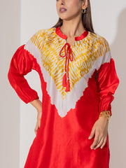 Red Vasansi Silk Co-Ord Set