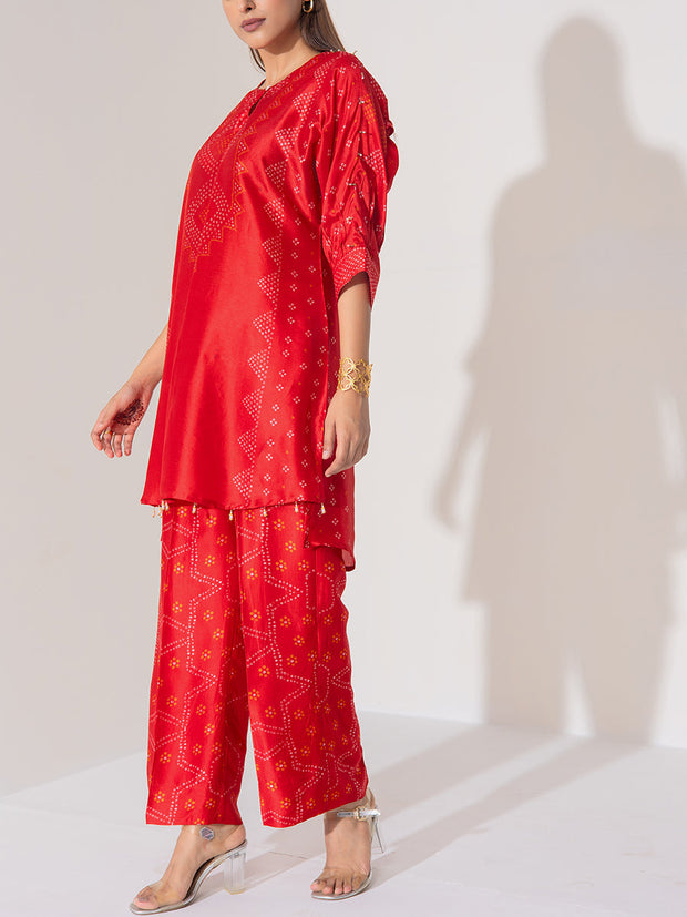 Maroon Vasansi Silk Co-Ord Set