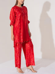 Maroon Vasansi Silk Co-Ord Set