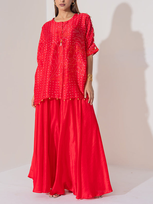 Red Vasansi Silk Co-Ord Set
