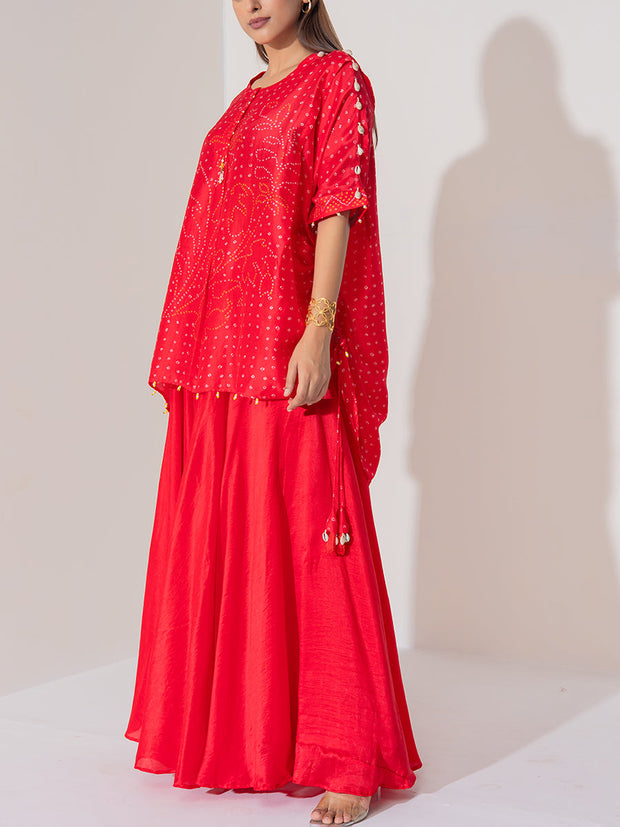 Red Vasansi Silk Co-Ord Set