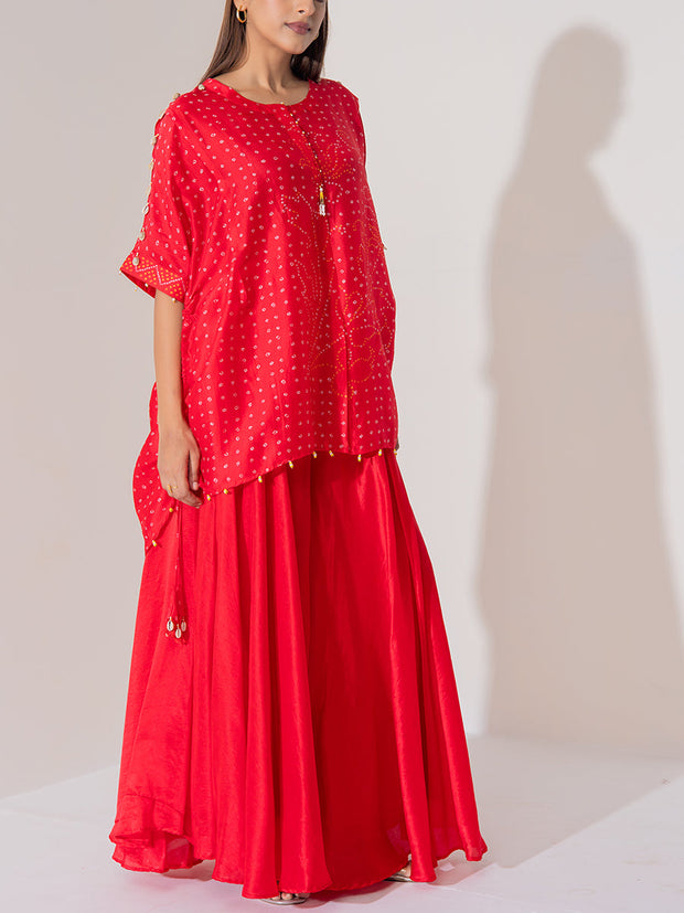 Red Vasansi Silk Co-Ord Set