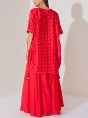 Red Vasansi Silk Co-Ord Set
