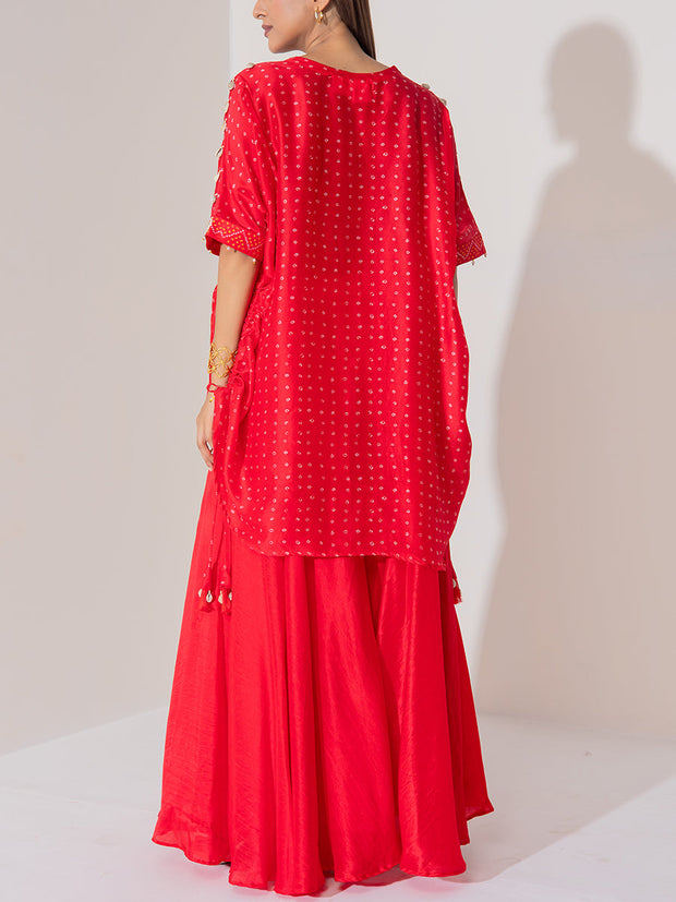 Red Vasansi Silk Co-Ord Set