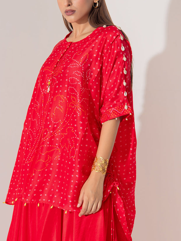 Red Vasansi Silk Co-Ord Set
